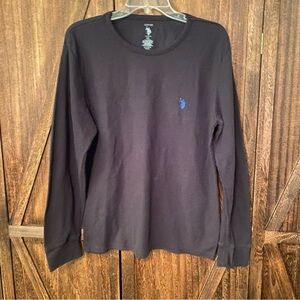 U.S. Polo Assn. Blue Long Sleeve Thermal Tee